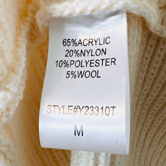 Pomander Place Ainsley Ivory Cream Beige Knit Dress - Picture 12 of 16